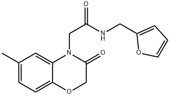 4H-1,4-Benzoxazine-4-acetamide,N-(2-furanylmethyl)-2,3-dihydro-6-methyl-3-oxo-(9CI) Structure