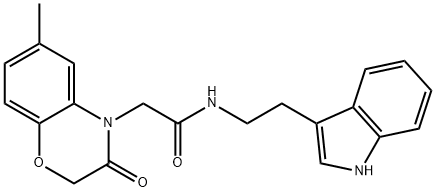 4H-1,4-Benzoxazine-4-acetamide,2,3-dihydro-N-[2-(1H-indol-3-yl)ethyl]-6-methyl-3-oxo-(9CI) Structure