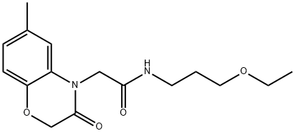 4H-1,4-Benzoxazine-4-acetamide,N-(3-ethoxypropyl)-2,3-dihydro-6-methyl-3-oxo-(9CI) Structure