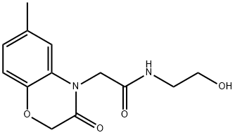 4H-1,4-Benzoxazine-4-acetamide,2,3-dihydro-N-(2-hydroxyethyl)-6-methyl-3-oxo-(9CI) Structure