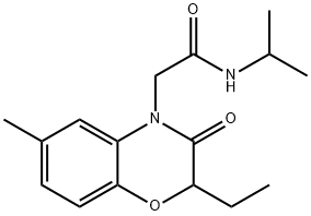 4H-1,4-Benzoxazine-4-acetamide,2-ethyl-2,3-dihydro-6-methyl-N-(1-methylethyl)-3-oxo-(9CI) Structure