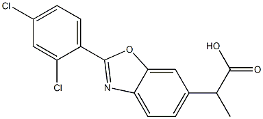 2-(2,4-Dichlorophenyl)-α-methyl-6-benzoxazoleacetic acid Structure