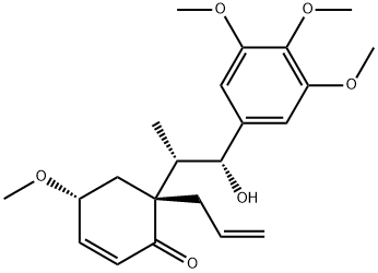(4R)-6α-[(1S,2R)-2-Hydroxy-1-methyl-2-(3,4,5-trimethoxyphenyl)ethyl]-4-methoxy-6-(2-propenyl)-2-cyclohexen-1-one Structure