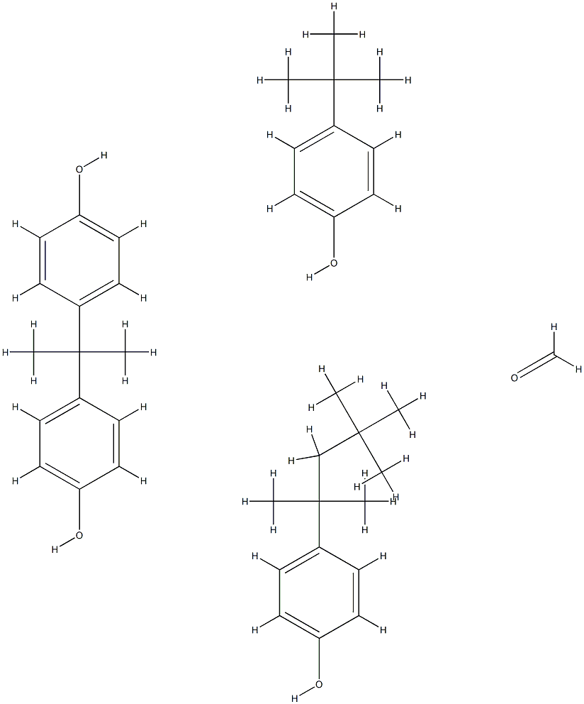 Formaldehyde, polymer with 4-(1,1-dimethylethyl)phenol, 4,4'-(1-methylethylidene)bis[phenol] and 4-(1,1,3,3-tetramethylbutyl)phenol 结构式