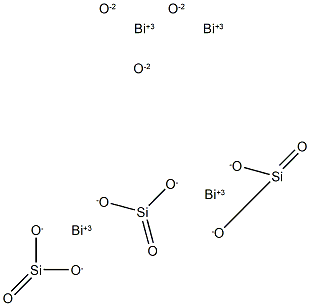 bismuth(+3) cation, dioxido-oxo-silane, oxygen(-2) anion Structure