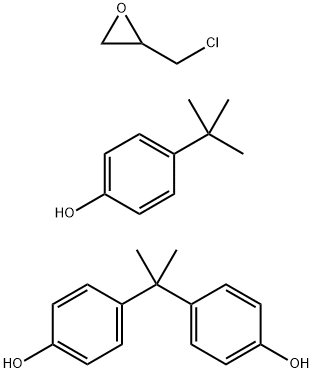 环氧氯丙烷与双酚A、4-(1,1-二甲乙基)苯酚的聚合物 结构式