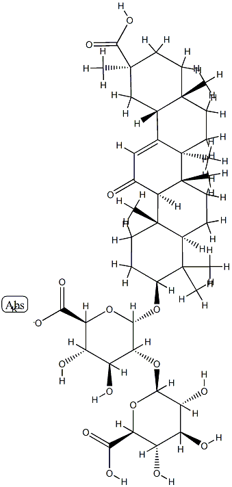 alpha-d-Glucopyranosiduronic acid, (3beta,20beta)-20-carboxy-11-oxo-30-norolean-12-en-3-yl 2-O-beta-d-glucopyranuronosyl-, potassium salt 