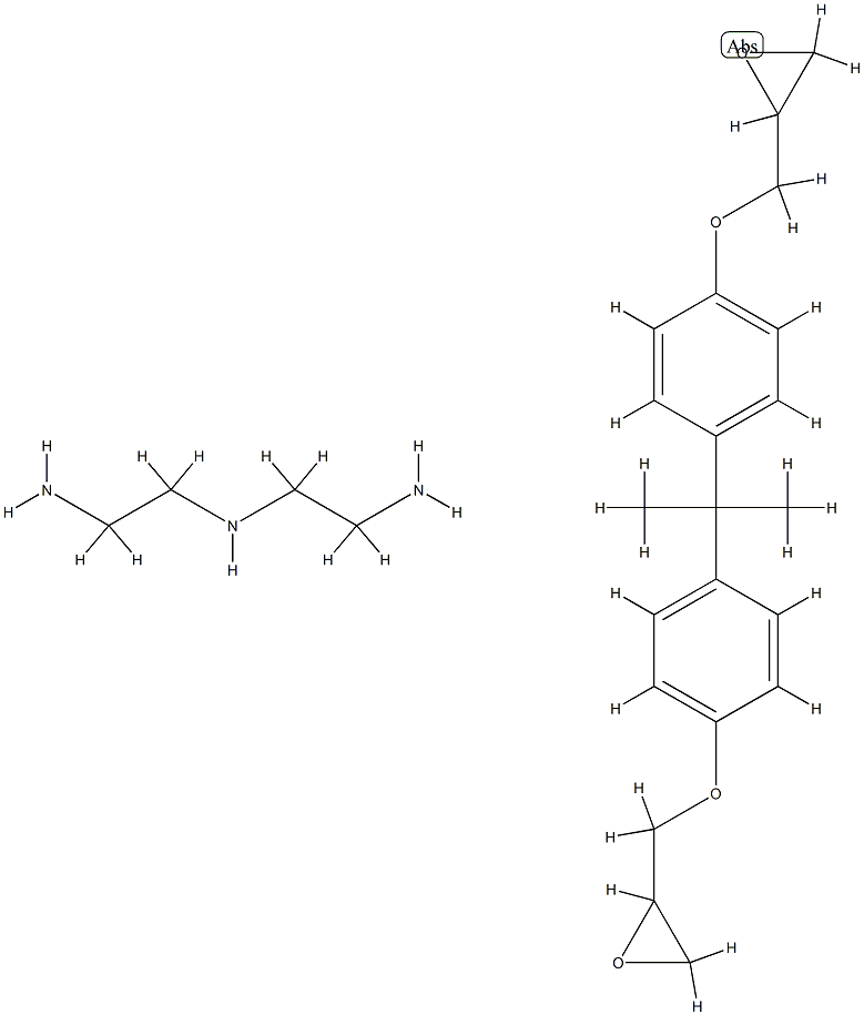 1,2-Ethanediamine, N-(2-aminoethyl)-, reaction products with bisphenol A diglycidyl ether homopolymer Struktur
