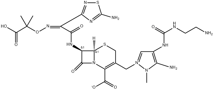CEFTOLOZANE SULFATE, 689293-68-3, 结构式