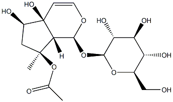 8-O-乙酰哈巴苷 结构式