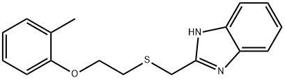2-[(1H-benzimidazol-2-ylmethyl)sulfanyl]ethyl 2-methylphenyl ether Structure