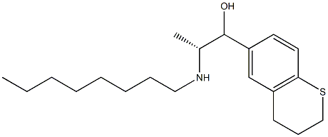 rac-(1R*,2S*)-1-[(3,4-ジヒドロ-2H-1-ベンゾピラン)-6-イル]-2-オクチルアミノ-1-プロパノール 化学構造式