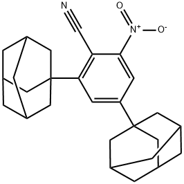 2-Nitro-4,6-bis(tricyclo[3.3.1.13,7]decan-1-yl)benzonitrile Struktur
