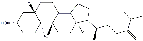 5α-Ergosta-8(14),24(28)-diene-3β-ol Struktur