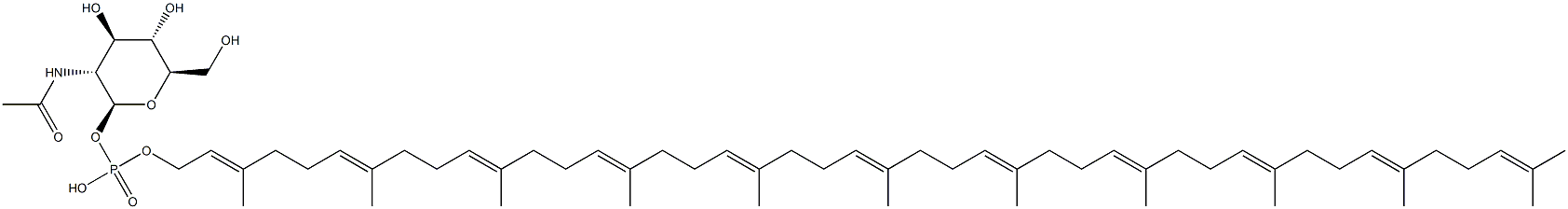 N-acetylglucosaminylphosphorylundecaprenol Structure