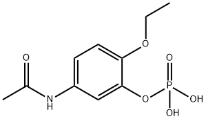 3-hydroxyphenacetin phosphate Structure