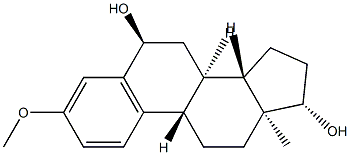 3-Methoxyestra-1,3,5(10)-triene-6α,17β-diol Struktur