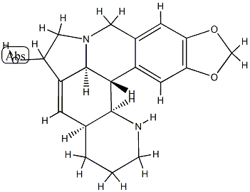 1,2,3,4,4a,6,7,7b,12b,12c-デカヒドロ-10,11-(メチレンビスオキシ)8H-1,7a-ジアザベンゾ[a]アセフェナントリレン-6-オール 化学構造式