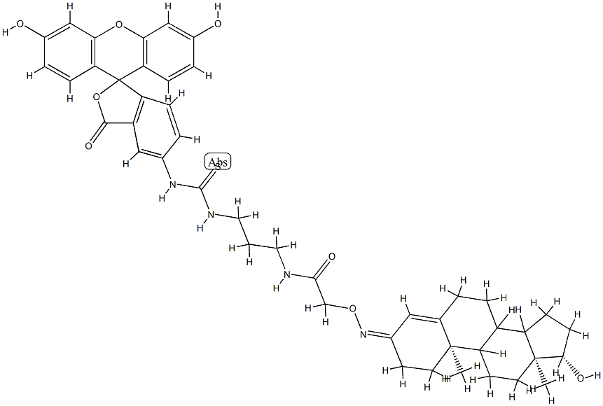 testosterone-DAP-fluorescein Structure