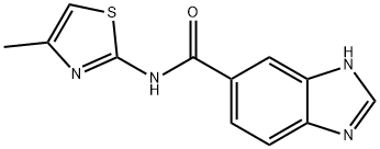 1H-Benzimidazole-5-carboxamide,N-(4-methyl-2-thiazolyl)-(9CI) Structure