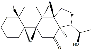 (20R)-20-ヒドロキシ-5α-プレグナン-12-オン 化学構造式