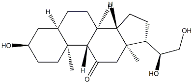 3α,20β,21-Trihydroxy-5β-pregnan-11-one Structure