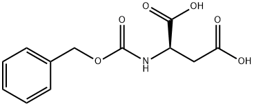 N-苄氧羰基-D-天冬氨酸 结构式