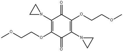 2,5-diaziridin-1-yl-3,6-bis(2-methoxyethoxy)cyclohexa-2,5-diene-1,4-di one Struktur