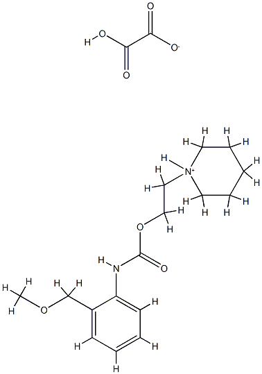 2-hydroxy-2-oxo-acetate, 2-(3,4,5,6-tetrahydro-2H-pyridin-1-yl)ethyl N -[2-(methoxymethyl)phenyl]carbamate 结构式