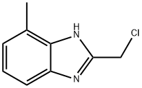1H-Benzimidazole,2-(chloromethyl)-4-methyl-(9CI) 结构式