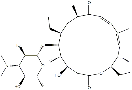 5-O-β-D-ミカミノシルチラクトン 化学構造式