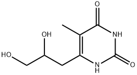 2,4(1H,3H)-Pyrimidinedione,6-(2,3-dihydroxypropyl)-5-methyl-(9CI) Structure