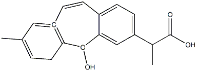 10,11-Dihydro-11-hydroxy-α,8-dimethyldibenz[b,f]oxepin-2-acetic acid Struktur