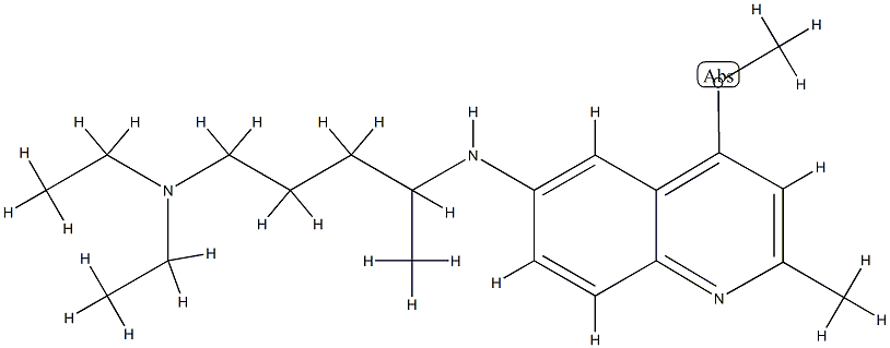 1,4-Pentanediamine, N(sup 1),N(sup 1)-diethyl-N(sup 4)-(4-methoxy-2-me thyl-6-quinolinyl)- 结构式