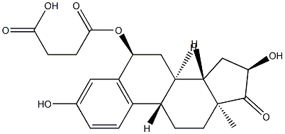 6 alpha,16 alpha-dihydroxyestrone 6-hemisuccinate 结构式