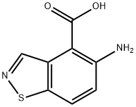 1,2-Benzisothiazole-4-carboxylicacid,5-amino-(9CI) 结构式