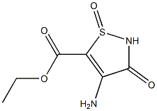 5-Isothiazolecarboxylicacid,4-amino-2,3-dihydro-3-oxo-,ethylester,1-oxide(9CI) Structure
