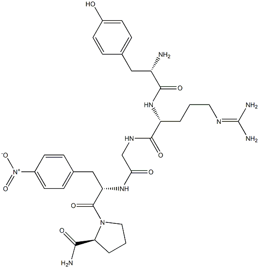 L-Tyr-D-Arg-Gly-4-ニトロ-L-Phe-L-Pro-NH2 化学構造式