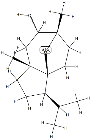 (1R)-1β-Isopropyl-3aβ,6-dimethyl-6β,8aβ-epoxydecahydroazulene-5α-ol Struktur