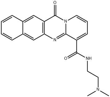 N-[2-(ジメチルアミノ)エチル]-12-オキソ-12H-5,13-ジアザテトラセン-4-カルボキサミド 化学構造式