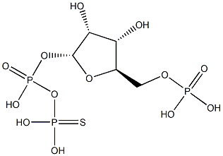 5-phosphoribosyl 1-O-(2-thiodiphosphate) 结构式