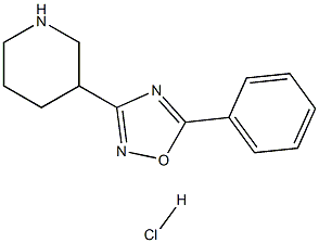 5-苯基-3-(哌啶-3-基)-1,2,4-噁二唑盐酸盐 结构式