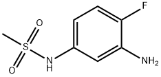 N-(3-アミノ-4-フルオロフェニル)メタンスルホンアミド 化学構造式