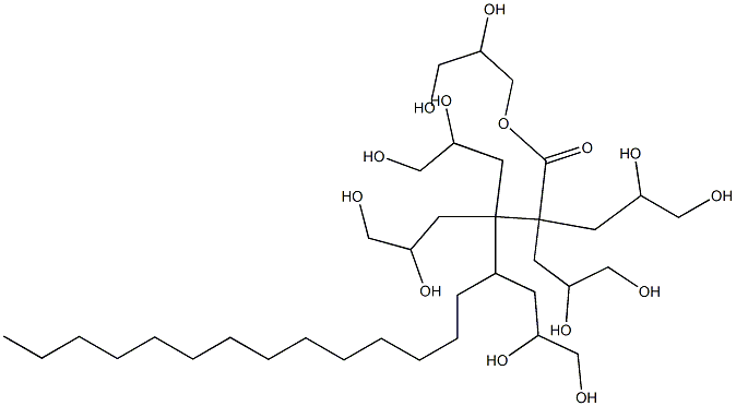 ステアリン酸ポリグリセリル-6 化学構造式