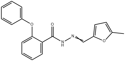 PNU 74654,2-PHENOXYBENZOICACID-[(5-METHYL-2-FURANYL)METHYLENE]HYDRAZIDE, 113906-27-7, 结构式