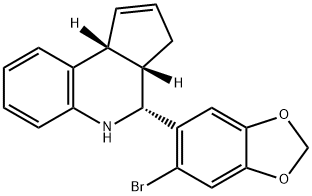 (3aS*,4R*,9bR*)-4-(6-Bromo-1,3-benzodioxol-5-yl)-3a,4,5,9b-3H-cyclopenta[c]quinoline Structure