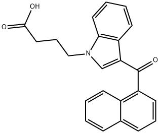 JWH 073 N-butanoic acid metabolite, 1307803-52-6, 结构式