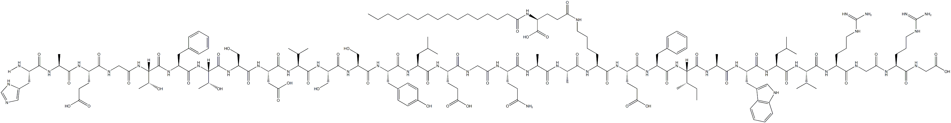 利拉鲁肽 结构式