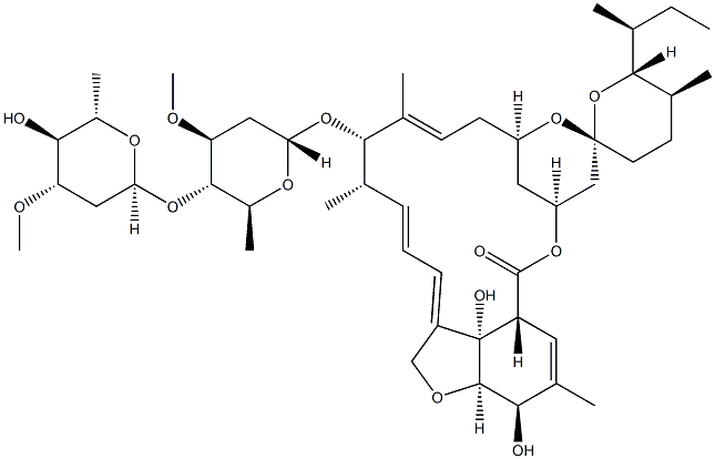 Avermectin A1a, 5-O-demethyl-22,23-dihydro- Struktur