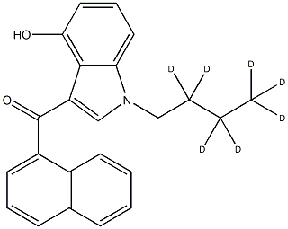 JWH 073 4-hydroxyindole metabolite-d7 Struktur